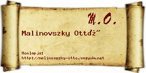 Malinovszky Ottó névjegykártya